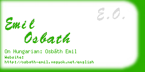 emil osbath business card